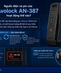 Nguồn điện và pin của Avolock AN-387 hoạt động thế nào?