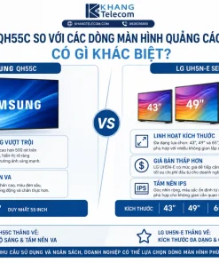 Samsung QH55C so với các dòng màn hình quảng cáo LG UH5N-E có gì khác biệt