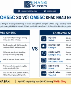 Samsung QH55C so với QM55C khác nhau