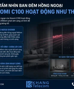 Tầm nhìn ban đêm hồng ngoại của Xiaomi C100 hoạt động như thế nào?