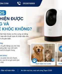 Tapo C225 có phát hiện được thú cưng và tiếng trẻ khóc không?