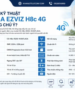 Thông số kỹ thuật Camera EZVIZ H8c 4G có gì đáng chú ý?
