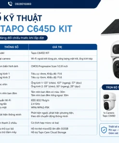 Thông số kỹ thuật Camera Tapo C645D KIT gồm những gì