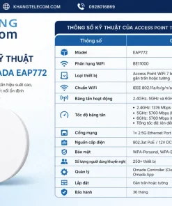 Thông số kỹ thuật của Access Point TP-Link Omada EAP772