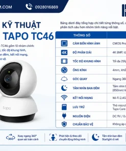 Thông số kỹ thuật của Camera Tapo TC46 gồm những gì