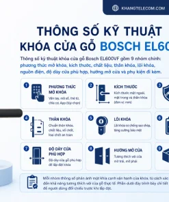 Thông số kỹ thuật khóa cửa gỗ Bosch EL600VF gồm những gì
