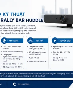 Thông số kỹ thuật Logitech Rally Bar Huddle gồm những gì