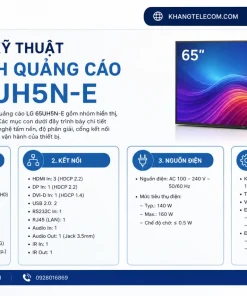 Thông số kỹ thuật màn hình quảng cáo LG 65UH5N-E gồm những gì