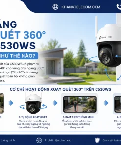 Tính năng xoay quét 360° trên C530WS hoạt động như thế nào?