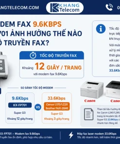 Tốc độ modem fax 9.6Kbps của KX-FP701 ảnh hưởng thế nào đến tốc độ truyền fax?