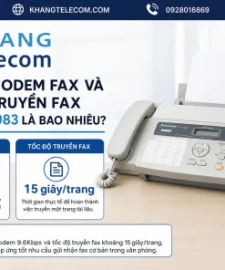 Tốc độ modem fax và tốc độ truyền fax của KX-FT983 là bao nhiêu?