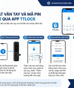 cài đặt vân tay và mã PIN cho AKIA N2 qua app TTLock