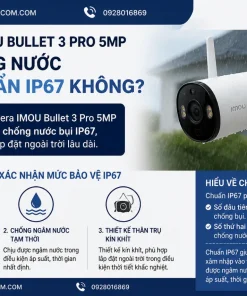 Camera IMOU Bullet 3 Pro 5MP có chống nước đạt chuẩn IP67