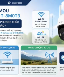 Camera IMOU IPC-SA7E-T-8M0T3 hỗ trợ những phương thức kết nối mạng nào