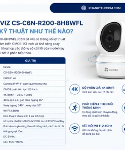 Camera IP EZVIZ CS-C6N-R200-8H8WFL có thông số kỹ thuật