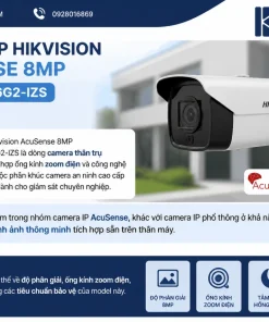 Camera IP Hikvision AcuSense 8MP DS-2CD2686G2-IZS