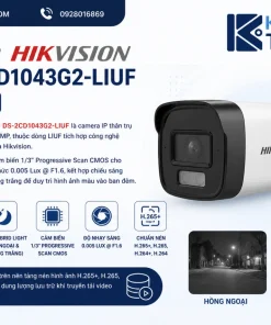 Camera IP HIKVISION DS-2CD1043G2-LIUF