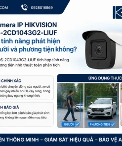 Camera IP HIKVISION DS-2CD1043G2-LIUF có tính năng phát hiện người và phương tiện