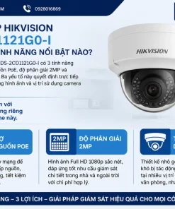 Camera IP HIKVISION DS-2CD1121G0-I có những tính năng nổi bật nào