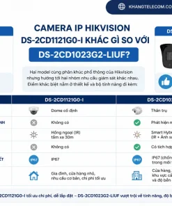 Camera IP HIKVISION DS-2CD1121G0-I khác gì so với DS-2CD1023G2-LIUF