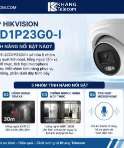 Camera IP Hikvision DS-2CD1P23G0-I có những tính năng nổi bật nào