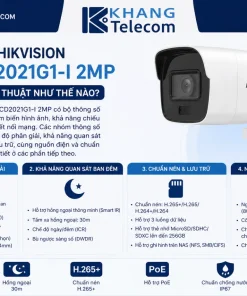 Camera IP Hikvision DS-2CD2021G1-I 2MP có thông số kỹ thuật