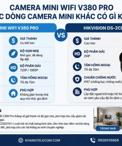 Camera Mini Wifi V380 Pro so với các dòng camera mini khác có gì khác biệt