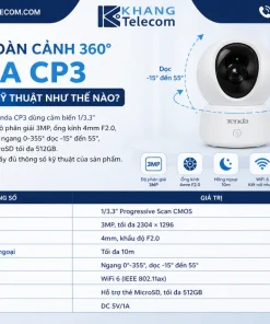 Camera Toàn Cảnh 360° Tenda CP3 Có Thông Số Kỹ Thuật