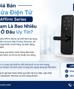 Giá Bán Khóa Cửa Điện Tử Lockly Affirm Series Tại Việt Nam Là Bao Nhiêu Và Mua Ở Đâu Uy Tín