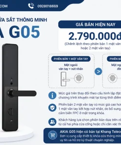 Giá bán Khóa cửa sắt thông minh AKIA G05 hiện nay là bao nhiêu