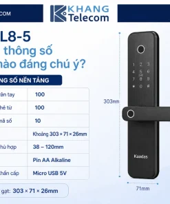Kaadas L8-5 có những thông số kỹ thuật nào đáng chú ý
