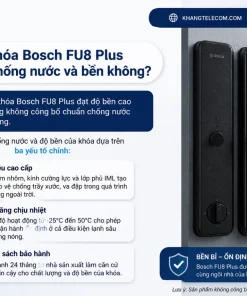 Khóa Bosch FU8 Plus có chống nước và bền