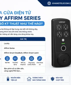Khóa Cửa Điện Tử Lockly Affirm Series Có Thông Số Kỹ Thuật