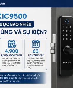 Khóa KIC9500 quản lý được bao nhiêu người dùng và sự kiện