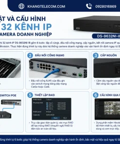 lắp đặt và cấu hình đầu ghi 32 kênh IP cho hệ thống camera doanh nghiệp