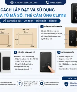 lắp đặt và sử dụng khóa tủ mã số, thẻ cảm ứng CL9118