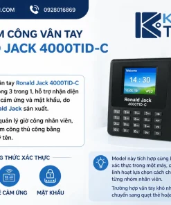 Máy chấm công vân tay Ronald Jack 4000TID-C