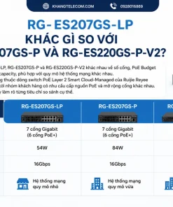 RG-ES207GS-LP khác gì so với RG-ES207GS-P và RG-ES220GS-P-V2