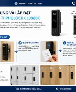 sử dụng và lắp đặt khóa tủ thẻ TI PHGLock CL9988C