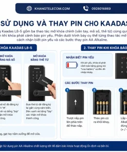 sử dụng và thay pin cho Kaadas L8-5