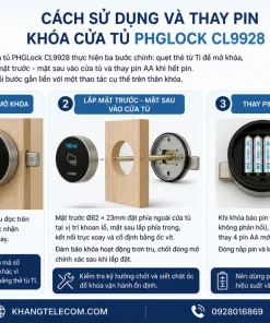 Sử Dụng Và Thay Pin Khóa Cửa Tủ PHGLock CL9928