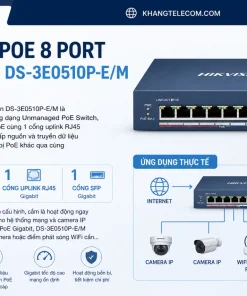 Switch PoE 8 Port Hikvision DS-3E0510P-E/M