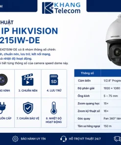 Thông số kỹ thuật Camera IP Hikvision DS-2DE4215IW-DE bao gồm những gì