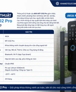 Thông số kỹ thuật của AKIA MT-C02 Pro gồm những gì