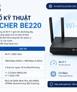 Thông số kỹ thuật của Archer BE220 gồm những gì