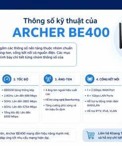 Thông số kỹ thuật của Archer BE400 gồm những gì