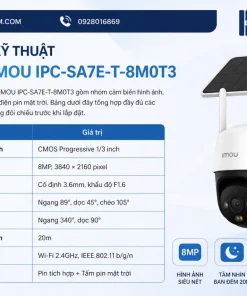 Thông số kỹ thuật của camera IMOU IPC-SA7E-T-8M0T3 gồm những gì