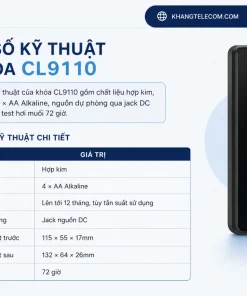 Thông số kỹ thuật của khóa CL9110 gồm những gì