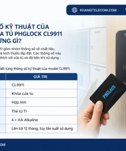Thông số kỹ thuật của khóa cửa tủ PHGLock CL9911 gồm những gì