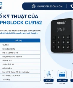 Thông Số Kỹ Thuật Của Khóa Tủ PHGLock CL9152